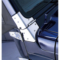 Thumbnail for Rugged Ridge 97-06 Jeep Wrangler Stainless Steel Windshield Hinges
