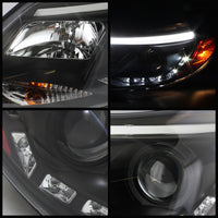 Thumbnail for Spyder Ford Focus 12-14 Projector Headlights Halogen Model Only - DRL Black PRO-YD-FF12-DRL-BK