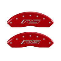 Thumbnail for MGP 4 Caliper Covers Engraved Front & Rear Gen 5/RS Red finish silver ch