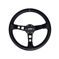Thumbnail for PRP Deep Dish Leather Steering Wheel- Blue
