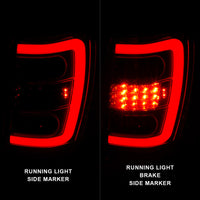 Thumbnail for ANZO 1999-2004 Jeep Grand Cherokee LED Tail Lights w/ Light Bar Chrome Housing Red/Clear Lens