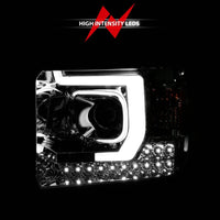 Thumbnail for ANZO 14-15 GMC Sierra 1500/2500HD/3500HD Plank Style Projector Headlight - Chrome Housing