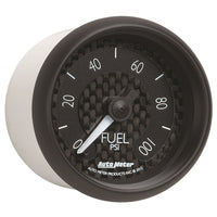 Thumbnail for Autometer GT Series 52mm Full Sweep Electronic 0-100 PSI Fuel Pressure Gauge