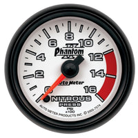 Thumbnail for Autometer Phantom II 2-1/16in 0-1600 PSI Electrical Nitrous Pressure Gauge