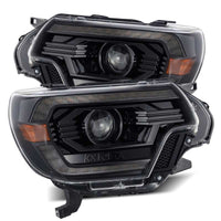 Thumbnail for AlphaRex 12-15 Toyota Tacoma PRO-Series Projector Headlights Plank Style Alpha Black w/DRL