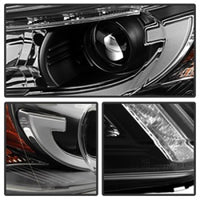 Thumbnail for Spyder Honda Accord 2013-2015 4DR Projector Headlights Light Bar DRL Black PRO-YD-HA13-LBDRL-BK