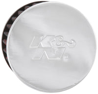 Thumbnail for K&N 1.75in Flange ID x 3in OD x 2.5in H Chrome Finish Rubber Base Crankcase Vent Filter