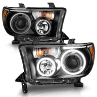 Thumbnail for ANZO 2007-2013 Toyota Tundra Projector Headlights w/ Halo Black (CCFL)