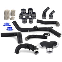 Thumbnail for Mishimoto 2021+ Ford Bronco 2.7L High-Mount Intercooler Pipe Upgrade Kit - Wrinkle Black