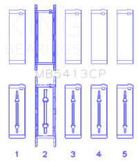 Thumbnail for King General Motors 134 Crankshaft Main Bearing Set (Set of 10)