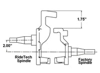 Thumbnail for Ridetech 67-69 GM F-Body 68-74 X-Body 64-72 A-Body Tall Spindles Pair