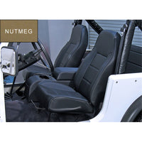 Thumbnail for Rugged Ridge High-Back Front Seat Non-Recline Nutmeg 76-02 CJ&Wra