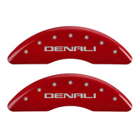 Thumbnail for MGP 4 Caliper Covers Engraved Front & Rear Denali Red finish silver ch