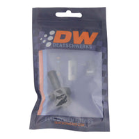 Thumbnail for DeatschWerks 8AN ORB Male to 3/8in Male Barb Fitting (Incl O-Ring) - Anodized Matte Black