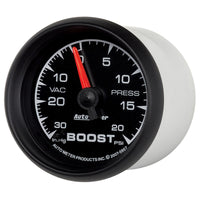 Thumbnail for Autometer ES 52.4mm 30 In. HG/20 PSI Vacuum/Boost Gauge
