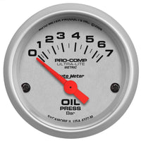 Thumbnail for Autometer Ultra-Lite 52mm 0-7 Bar Electronic Oil Pressure Gauge