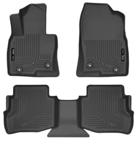 Thumbnail for Husky Liners 2017 Mazda CX-9 WeatherBeater Floor Liner (Front and Second Rows) - Black