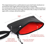Thumbnail for Go Rhino XVenture Gear Zipped Pouch - Large (12in. Wide Pocket / 6.5in. Hand Strap) Canvas - Black