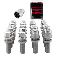 Thumbnail for McGard 5 Lug Hex Install Kit w/Locks (Radius Seat Bolt) M14X1.5 / 17mm Hex / 35.4mm Shank L - Chrome