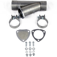 Thumbnail for Granatelli 3.0in Aluminized Mild Steel Manual Exhaust Cutout w/Slip Fit/Band Clamp