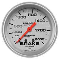 Thumbnail for AutoMeter Gauge Brake Pressure 2-5/8in. 2000PSI Mechanical Ultra-Lite