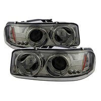 Thumbnail for Spyder GMC Sierra 1500/2500/3500 99-06 Projector Headlights LED Halo LED Smoke PRO-YD-CDE00-HL-SMC