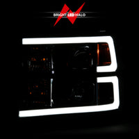 Thumbnail for ANZO 2007-2013 Gmc Sierra 1500 Projector Headlight Plank Style Black w/ Clear Lens Amber