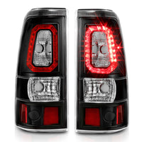 Thumbnail for ANZO 2003-2006 Chevy Silverado 1500 LED Taillights Plank Style Black w/Clear Lens