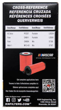 Thumbnail for K&N 2018 Audi RS3 2.5L Cartridge Oil Filter