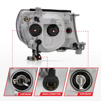 Thumbnail for ANZO 2005-2011 Toyota Tacoma Projector Headlights w/ Halo Black