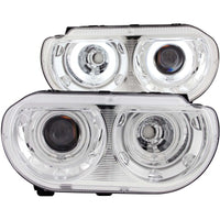 Thumbnail for ANZO 2008-2014 Dodge Challenger Projector Headlights w/ Halo Chrome (CCFL)