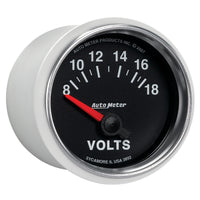 Thumbnail for Autometer GS 52mm 8-18 Volts Short Sweep Electronic Voltmeter Gauge