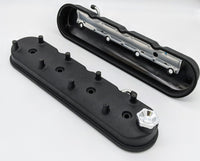Thumbnail for Granatelli 96-22 GM LS Tall Valve Cover w/Angled Coil Mounts - Black Wrinkle (Pair)