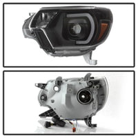 Thumbnail for xTune Toyota Tacoma 12-15 Headlights - Light Bar DRL - Black PRO-JH-TTA12-LBDRL-BK