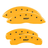 Thumbnail for MGP 4 Caliper Covers Engraved Front & Rear Denali Yellow finish black ch