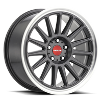 Thumbnail for Raceline 315G Grip 18x8.5in / 5x120 BP / 45mm Offset / 74.1mm Bore - Gunmetal & Machined Wheel