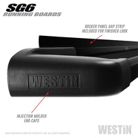Thumbnail for Westin SG6 Black Aluminum Running Boards 89.50 in