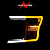 Thumbnail for ANZO 18-20 Ford F-150 (w/o Fctry LED) Full LED Proj Headlights w/Light Bar Swtchbk Seq. Chrome w/Int