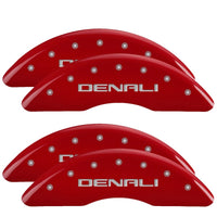 Thumbnail for MGP 4 Caliper Covers Engraved Front & Rear Denali Red finish silver ch