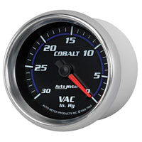 Thumbnail for Autometer Cobalt 2-5/8in. / 0-30 IN HG / Mechanical Vacuum Gauge