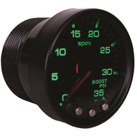 Thumbnail for Autometer Spek-Pro Gauge Boost 2 1/16in 35psi Stepper Motor W/Peak & Warn Blacksmoke//Black