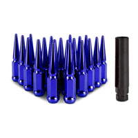 Thumbnail for Mishimoto Steel Spiked Lug Nuts M12x1.5 20pc Set - Blue