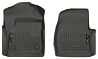 Thumbnail for Husky Liners 17 Ford F-250 F-350 Super Duty Standard Cab WeatherBeater Black Front Floor Liners