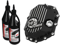Thumbnail for AFE Power 11-18 GM 2500-3500 AAM 9.25 Axle Front Diff Cover Black Machined w/ 2 Qts 75w90 Oil