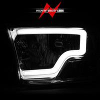 Thumbnail for ANZO 2009-2018 Dodge Ram 1500/ 2500/ 3500 Crystal Headlights w/ Light Bar Chrome Housing