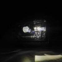 Thumbnail for AlphaRex 14-21 Toyota Tundra LUXX-Series LED Proj Headlights Alpha-Blk w/Actv Light & Seq. Sig + DRL