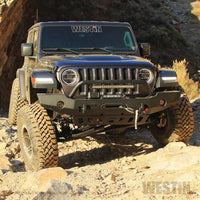 Thumbnail for Westin 18-19 Jeep Wrangler JL WJ2 Full Width Front Bumper w/Bull Bar Textured Black
