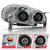 Thumbnail for ANZO 2005-2008 Toyota Corolla Crystal Headlight Chrome Amber