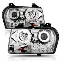 Thumbnail for ANZO 2005-2010 Chrysler 300 Projector Headlights w/ Halo Chrome
