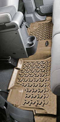 Thumbnail for Rugged Ridge Floor Liner Rear Black 2007-2018 Jeep Wrangler Unlimited JK 4 Dr